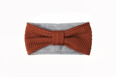 MP Denmark headband with bow  wool/cotton Rust