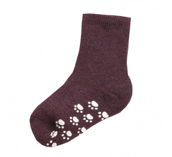 Joha aubergine wollen sokken antislip 90% wol (95016)