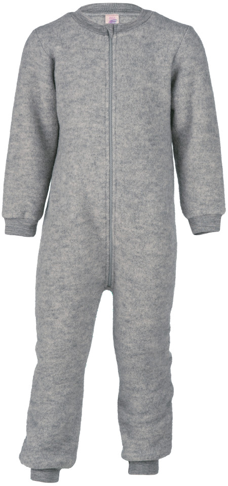 Engel woolfleece overall with zipper grey