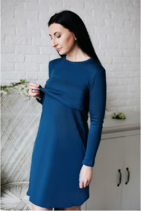 Green Rose woolen breastfeeding (night)dress different colours