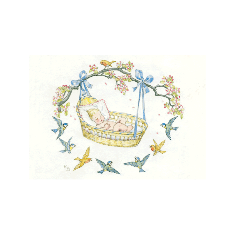 Postal card  A Baby in a basket  (Molly Brett) 117