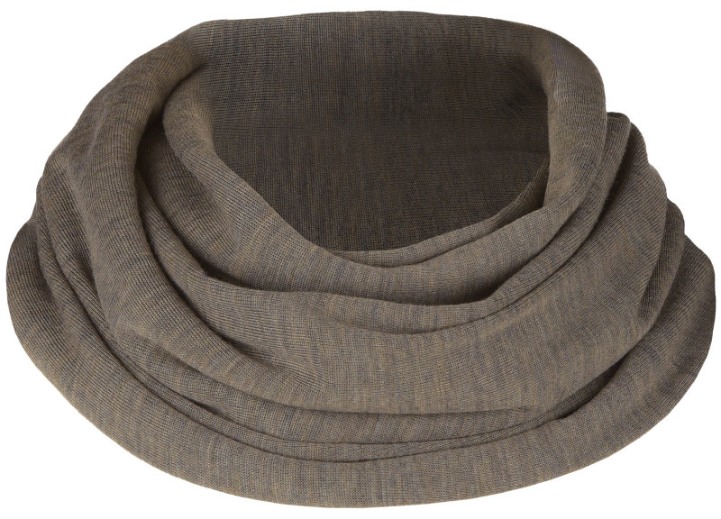 Engel wool silk loop scarf Walnut