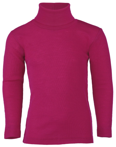 Engel wool silk longsleeve poloneck raspberry pink