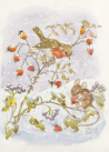 Postkaart A family of mice playing around the christmas tree (Molly Brett) 182
