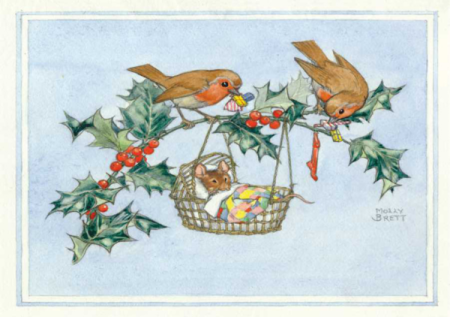 Postal card Five different birds on Five different  branches (Molly Brett) 149