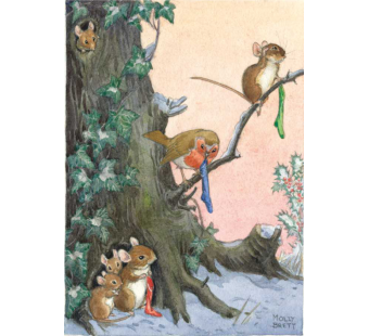postkaart Hopeful Christmas Eve For Woodland Animals (Molly Brett)  201