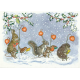 Postal card Animals With Chinese Lanterns Carrying Presents  (Molly Brett) 204