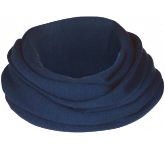 Engel Natur wool silk loop scarf navy