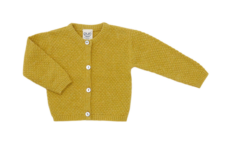 Puri organics cardigan popcorn cotton/linen Grey