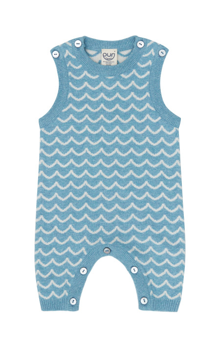 Puri organics playsuit blauw katoen/linnen