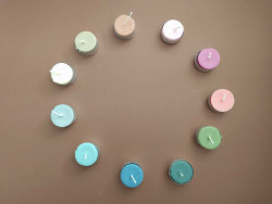 Koolzaadwas waxinelichtjes set van 15 stuks