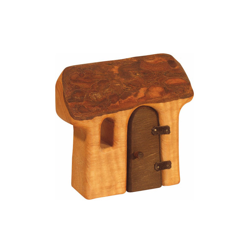 Bikeho houten huisje met bast met deur