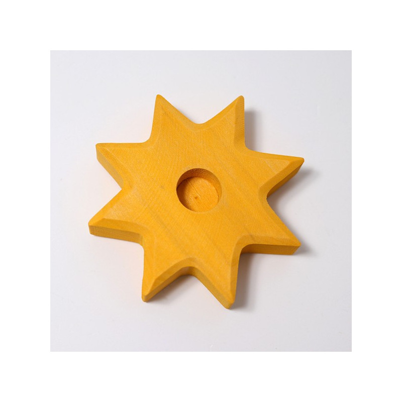 Grimms candle holder star yellow (2830)