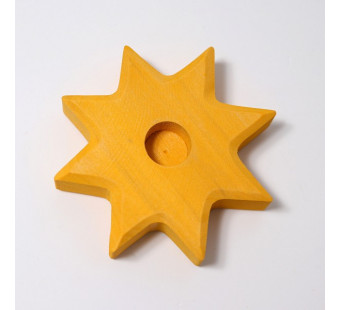 Grimms candle holder star yellow (2830)