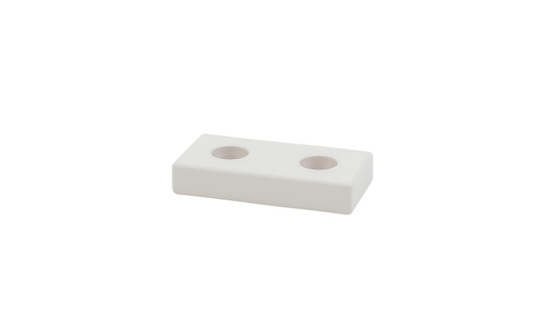 Ahrens Spielzeug year ring white  rectangular with 2 holes.