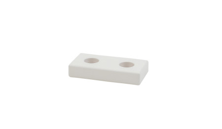 Ahrens Spielzeug year ring white  rectangular with 2 holes.