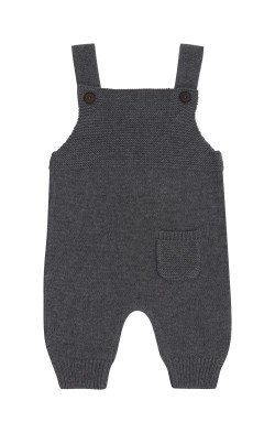 Puri organics playsuit with pocket brown melange   80% cotton 20% wool