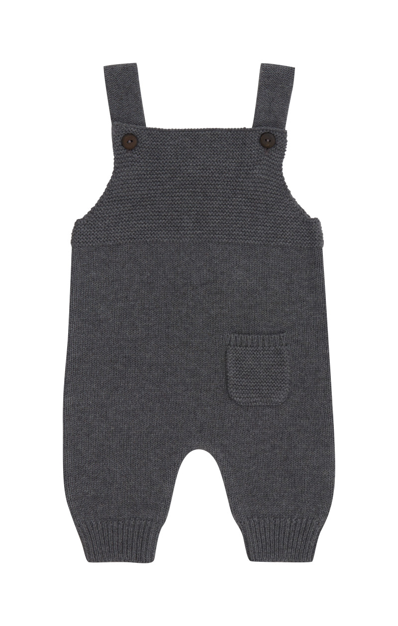 Puri organics playsuit with pocket brown melange   80% cotton 20% wool