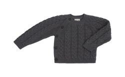 Puri organics kimono vestje grijs 80% katoen 20% wol