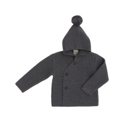 Puri organics gebreid vest met 2 knopen cinnamon  80% katoen 20% wol