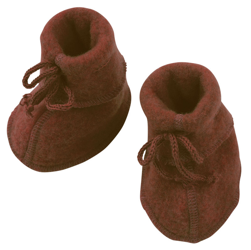 Engel woolfleece booties Walnut