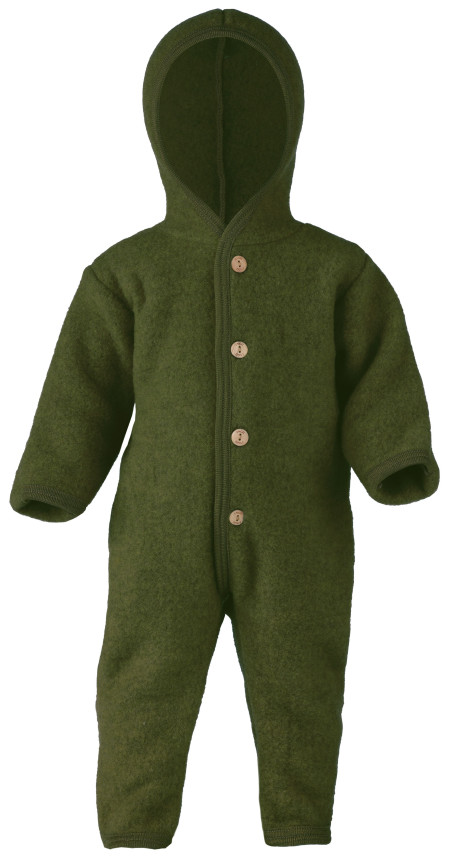 Engel woolfleece overall with hood petrol melange