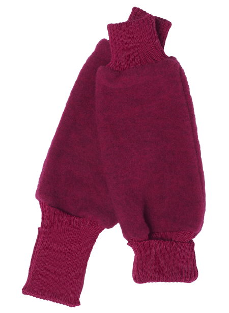 Reiff woolfleece leg warmers berry red