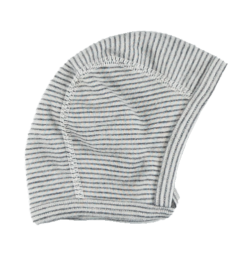 Lilano wool silk bonnet grey striped