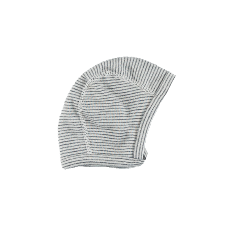 Lilano wool silk bonnet grey striped
