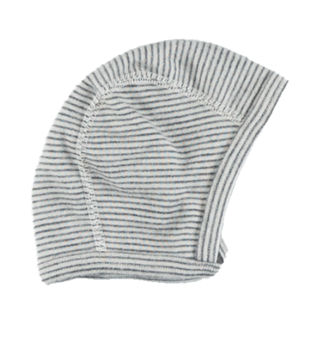 Lilano wool silk bonnet grey striped