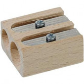 Wooden sharpener 2 holes.