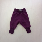 Lilano wolplush broek met boord paars