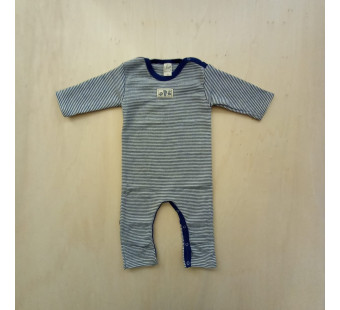 Lilano wolzijde jumpsuit met omslag navy gestreept (100304)