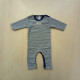 Lilano wolzijde jumpsuit met omslag navy gestreept (100304)