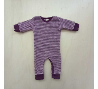 Lilano wol plush frottee jumpsuit paars gestreept (250024)