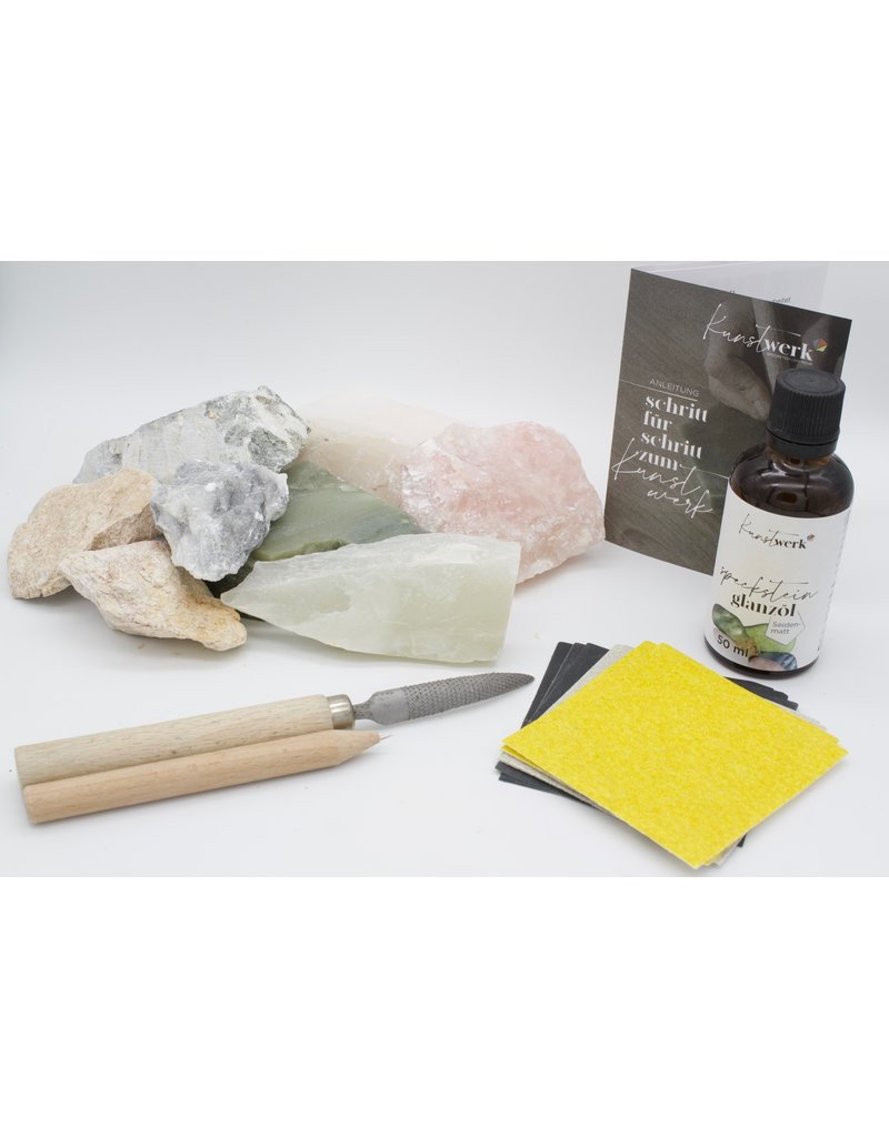 A large soap stone set