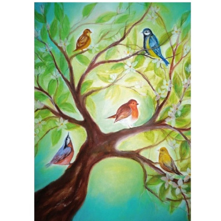 vogels in boom (Baukje Exler)