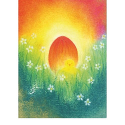 Paasei met kuiken (Baukje Exler)