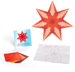 Fensterstern setje om sterren te maken  geel, oranje rood