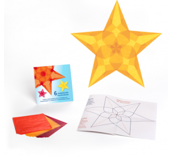 Fensterstern setje om sterren te maken geel oranje rood vanaf 6 jaar Fensterstern setje om sterren te maken geel oranje rood vanaf 6 jaar