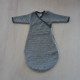 Lilano brushed woolen wrap around sleeping bag grey striped