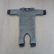 Lilano wollfrottee-fleece jumpsuit grijs gestreept (250024)