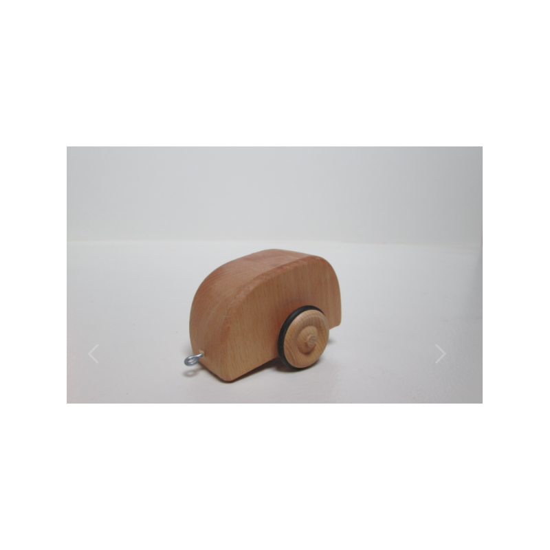 De houten veer caravan naturel