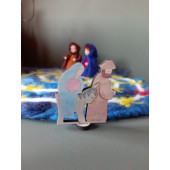 Kleine Knoest x Floortje figurine Joseph Mary and the little donkey