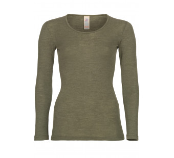 Engel Natur wolzijden longsleeve olijf (704970)