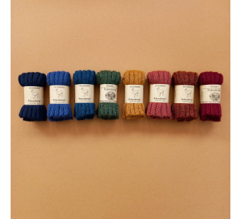 De colores wrist warmers for kids made of baby alpaca coloured