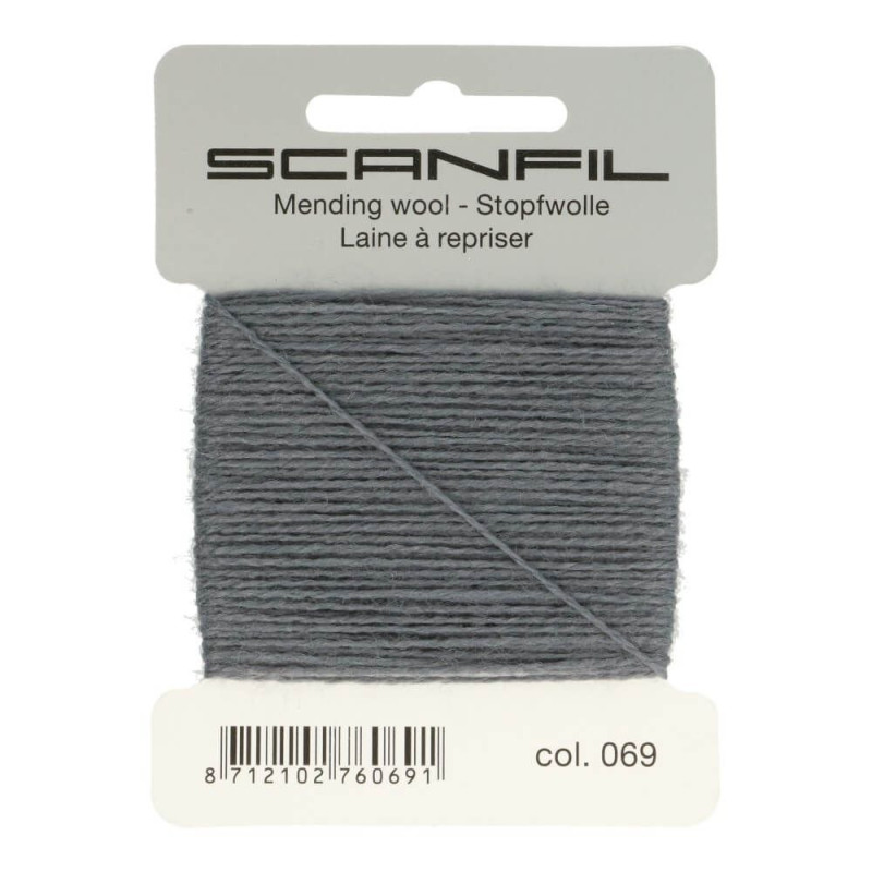 Scanfil mending wool dark grey 069