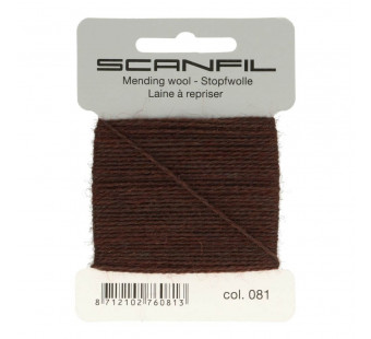 Scanfil mending wool dark brown 081