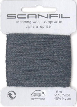 Scanfil mending wool dark grey 54