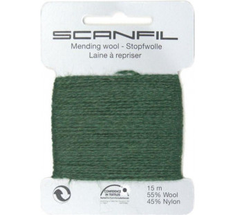 Scanfil mending wool moss green 076